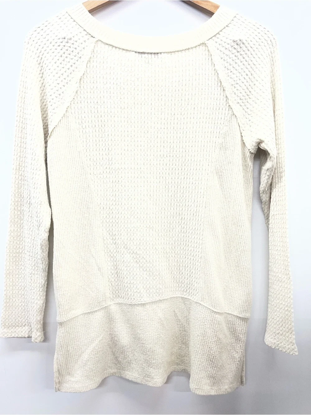 Eri + Ali for Anthropologie sweater features a textured waffle knit design - Picture 2 of 4